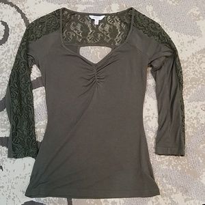 Candies three-quarter sleeve shirt